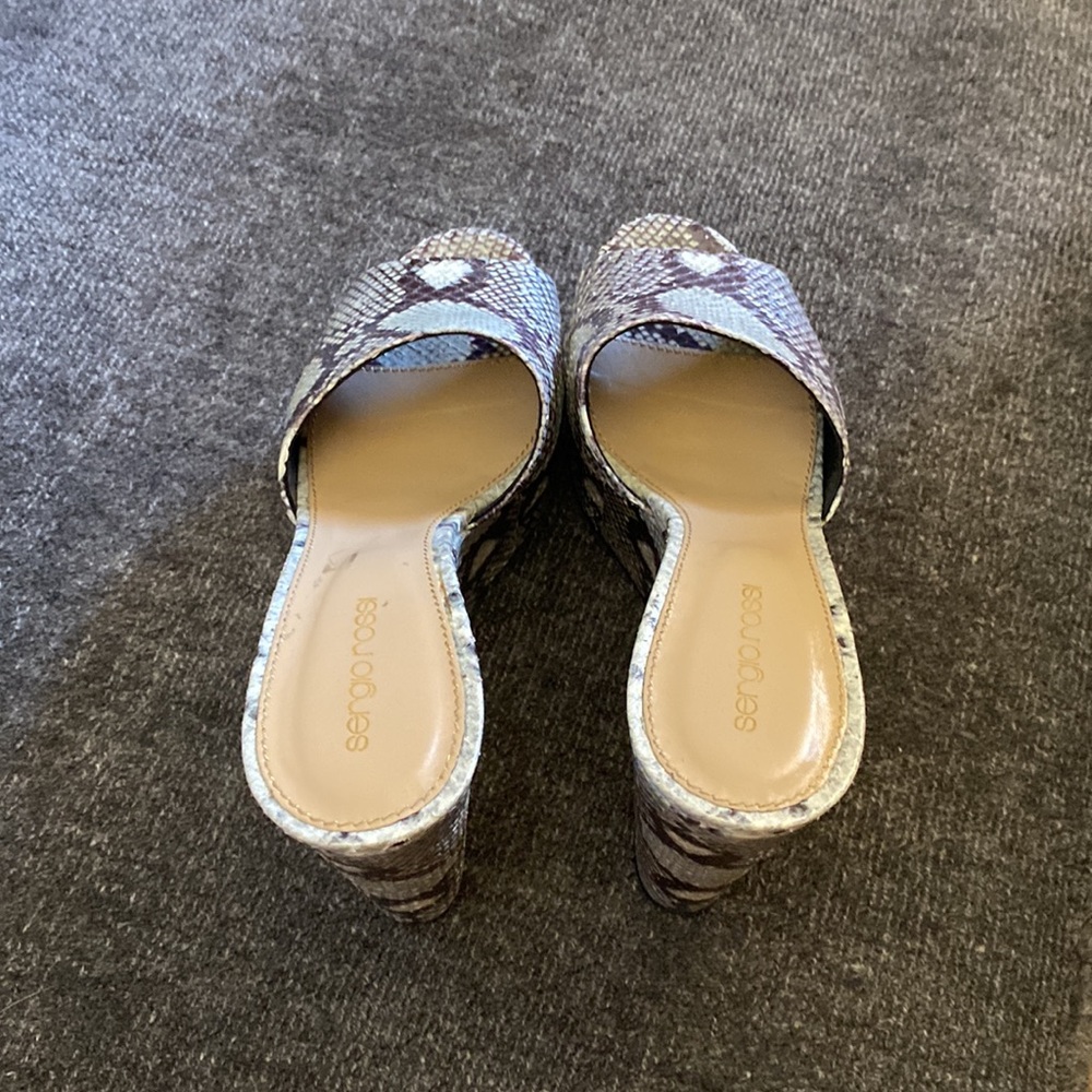 Gorgeous Light Blue Python Wedges - image 3